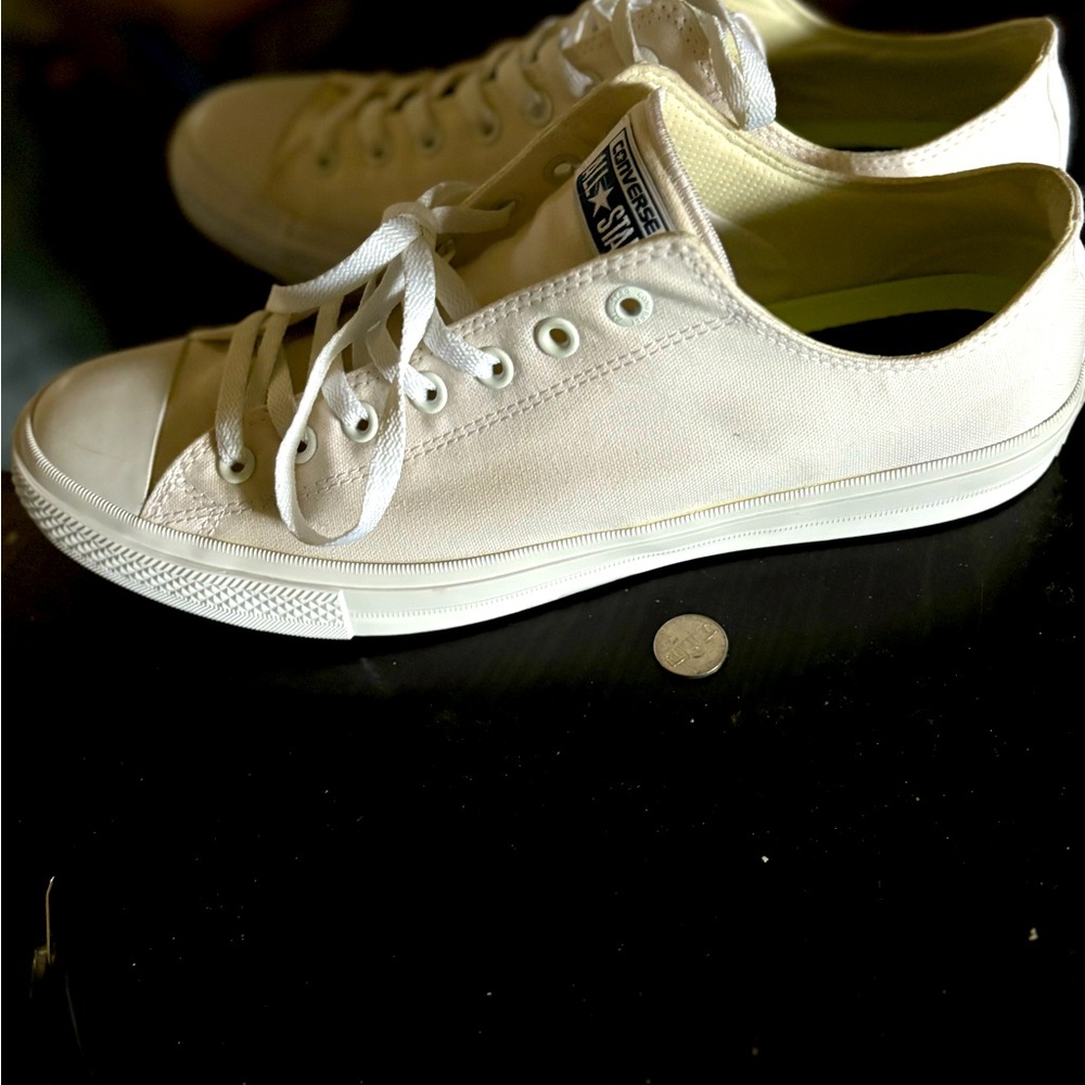 Egg shell white Low top Converse size 13 gently worn. No OG Box